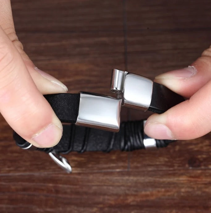 To My Son - Never Alone - Braided Bracelet Set