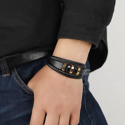 To My Son - Never Alone - Braided Bracelet Set